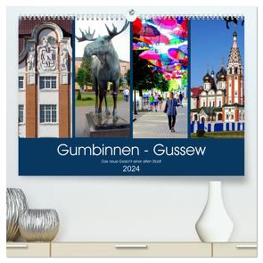 Gumbinnen – Gussew. Das neue Gesicht einer alten Stadt (hochwertiger Premium Wandkalender 2024 DIN A2 quer), Kunstdruck in Hochglanz von von Loewis of Menar,  Henning