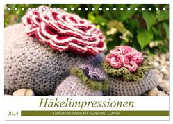 Häkelimpressionen – Gehäkelte Ideen für Haus und Garten (Tischkalender 2024 DIN A5 quer), CALVENDO Monatskalender von Przewlocki,  Inge