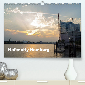 Hafencity Hamburg – die Perspektive (Premium, hochwertiger DIN A2 Wandkalender 2023, Kunstdruck in Hochglanz) von Kaum,  Eberhard