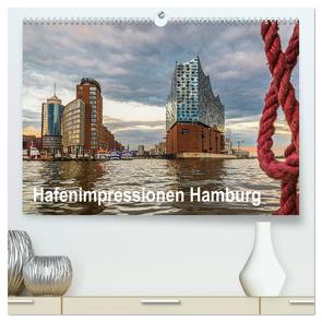 Hafenimpressionen Hamburg 2024 (hochwertiger Premium Wandkalender 2024 DIN A2 quer), Kunstdruck in Hochglanz von Jäck,  Lutz