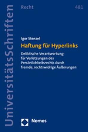 Haftung für Hyperlinks von Stenzel,  Igor