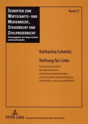 Haftung für Links von Schmitz,  Katharina