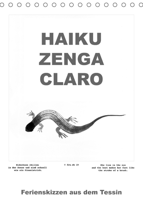 HAIKU ZENGA CLARO (Tischkalender 2021 DIN A5 hoch) von fru.ch