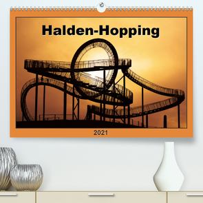 Halden-Hopping (Premium, hochwertiger DIN A2 Wandkalender 2021, Kunstdruck in Hochglanz) von Grau,  Anke