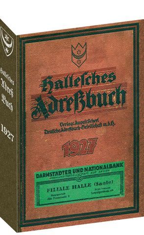 HALLE – Hallesches Adreßbuch 1927 von von Schultze-Gallera,  Dr. Siegmar Baron