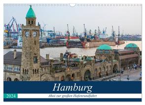 Hamburg – Ahoi zur großen Hafenrundfahrt (Wandkalender 2024 DIN A3 quer), CALVENDO Monatskalender von Krug,  Gabriele