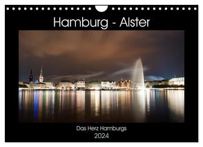 Hamburg – Alster (Wandkalender 2024 DIN A4 quer), CALVENDO Monatskalender von Enders,  Borg