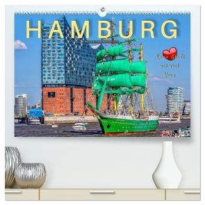 Hamburg – meine Stadt mit viel Herz (hochwertiger Premium Wandkalender 2024 DIN A2 quer), Kunstdruck in Hochglanz von Roder,  Peter