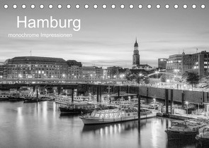 Hamburg monochrome Impressionen (Tischkalender 2023 DIN A5 quer) von Hasche Fotografie,  Joachim