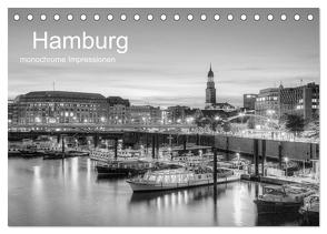 Hamburg monochrome Impressionen (Tischkalender 2024 DIN A5 quer), CALVENDO Monatskalender von Hasche Fotografie,  Joachim