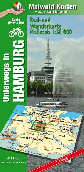 Hamburg Ost und West – Rad- und Wanderkarte – mit Einsteckhülle von Maiwald,  Detlef, Maiwald,  Detlef sen., Maiwald,  Gabriele