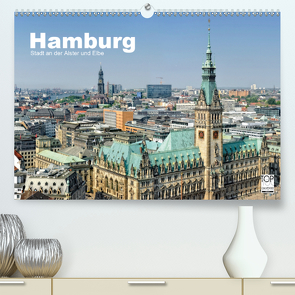 Hamburg Stadt an der Alster und Elbe (Premium, hochwertiger DIN A2 Wandkalender 2021, Kunstdruck in Hochglanz) von Voigt,  Andreas