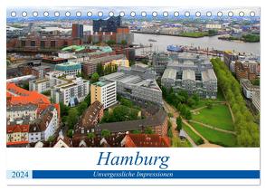 Hamburg – Unvergessliche Impressionen (Tischkalender 2024 DIN A5 quer), CALVENDO Monatskalender von Klatt,  Arno