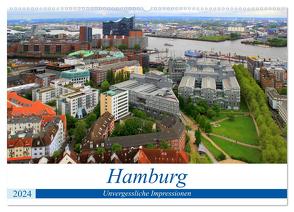 Hamburg – Unvergessliche Impressionen (Wandkalender 2024 DIN A2 quer), CALVENDO Monatskalender von Klatt,  Arno