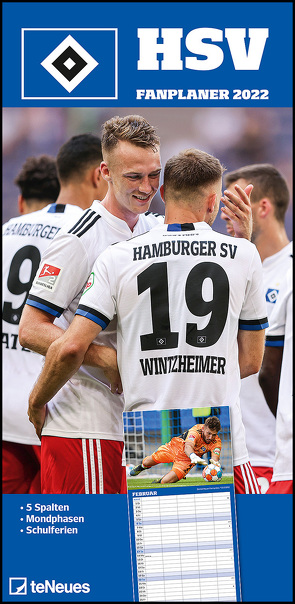 Hamburger SV 2022 – Fanplaner – Fußball-Kalender – Fan-Kalender – 22×45 – Sport