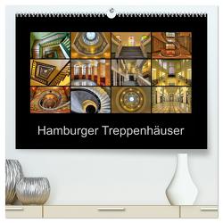 Hamburger Treppenhäuser (hochwertiger Premium Wandkalender 2024 DIN A2 quer), Kunstdruck in Hochglanz von Hasche,  Joachim