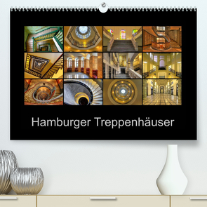 Hamburger Treppenhäuser (Premium, hochwertiger DIN A2 Wandkalender 2023, Kunstdruck in Hochglanz) von Hasche,  Joachim