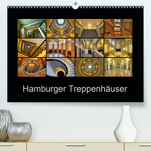 Hamburger Treppenhäuser (Premium, hochwertiger DIN A2 Wandkalender 2020, Kunstdruck in Hochglanz) von Hasche,  Joachim