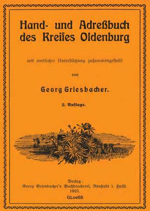 Hand- und Adressbuch des Kreises Oldenburg 1925 von Griesbacher,  Georg