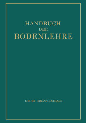 Handbuch der Bodenlehre von Blanck,  E.