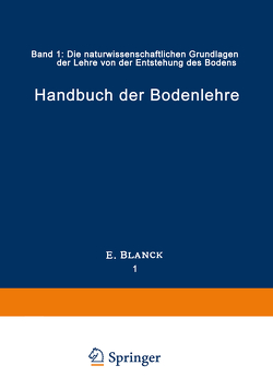 Handbuch der Bodenlehre von Blank,  E.