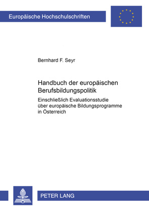 Handbuch der europäischen Berufsbildungspolitik von Seyr,  Bernhard