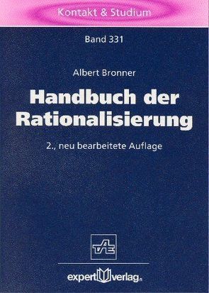 Handbuch der Rationalisierung von Bronner,  Albert