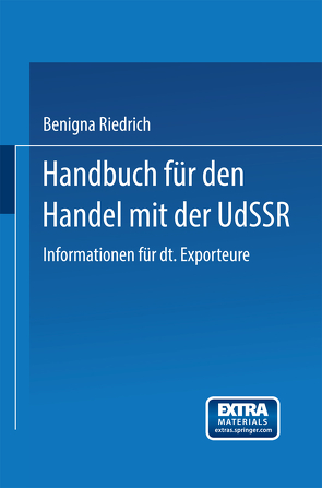 Handbuch für den Handel mit der UdSSR von Riedrich,  Benigna