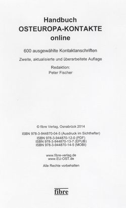 Handbuch OSTEUROPA-KONTAKTE online von Fischer,  Peter