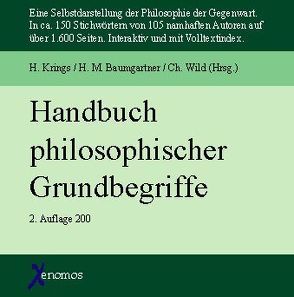 Handbuch philosophischer Grundbegriffe von Baumgartner,  Hans M, Krings,  Hermann, Wild,  Christoph