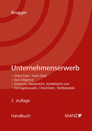 Handbuch Unternehmenserwerb von Brugger,  Walter