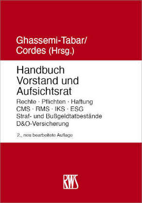 Handbuch Vorstand und Aufsichtsrat von Cordes,  Malte, Ghassemi-Tabar,  Nima