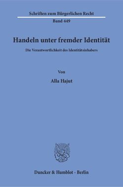 Handeln unter fremder Identität. von Hajut,  Alla