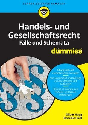 Handels- und Gesellschaftsrecht Fälle und Schemata für Dummies von Erdl,  Benedict, Haag,  Oliver