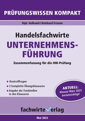 Handelsfachwirte: Unternehmensführung von Fresow,  Reinhard