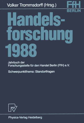 Handelsforschung 1988 von Trommsdorff,  Volker