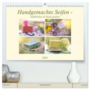 Handgemachte Seifen – natürliches in Szene gesetzt (hochwertiger Premium Wandkalender 2024 DIN A2 quer), Kunstdruck in Hochglanz von Riedel,  Tanja