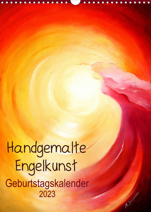 Handgemalte Engelkunst Geburtstagskalender (Wandkalender 2023 DIN A3 hoch) von Zacharias,  Marita