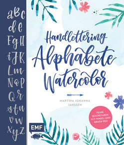 Handlettering Alphabete Watercolor von Janssen,  Martina Johanna