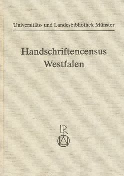 Handschriftencensus Westfalen von Hinz,  Ulrich