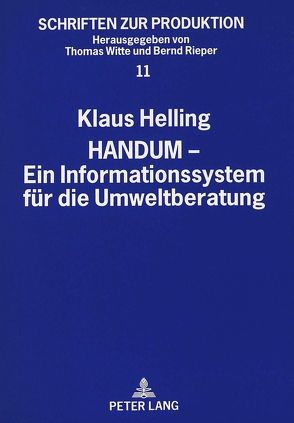 HANDUM – Ein Informationssystem für die Umweltberatung von Helling,  Klaus