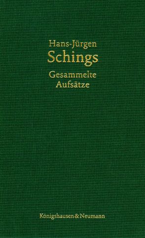 Hans-Jürgen Schings. Gesammelte Aufsätze von Riedel,  Wolfgang, Schings,  Hans-Jürgen