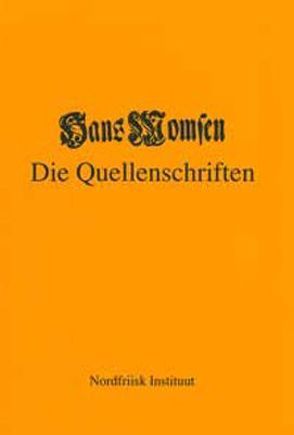 Hans Momsen – Die Quellenschriften von Holander,  Reimer K