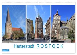 Hansestadt ROSTOCK, das Tor zur Ostsee (Wandkalender 2024 DIN A2 quer), CALVENDO Monatskalender von Senff,  Ulrich