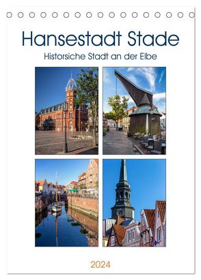 Hansestadt Stade – Historische Stadt an der Elbe (Tischkalender 2024 DIN A5 hoch), CALVENDO Monatskalender von Klinder,  Thomas