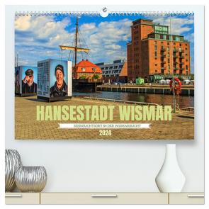 Hansestadt Wismar – Sehnsuchtsort in der Wismarbucht (hochwertiger Premium Wandkalender 2024 DIN A2 quer), Kunstdruck in Hochglanz von Felix,  Holger