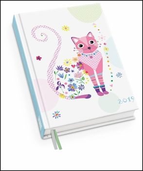 Happy Cat Taschenkalender 2019 – Terminplaner mit Wochenkalendarium – Format 11,3 x 16,3 cm von DUMONT Kalenderverlag, Turnowsky