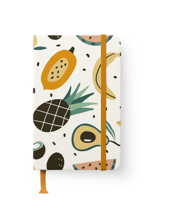 Happy Fruits 10×15 cm – GreenLine Journal – 176 Seiten, Punktraster und blanko – Hardcover – gebunden