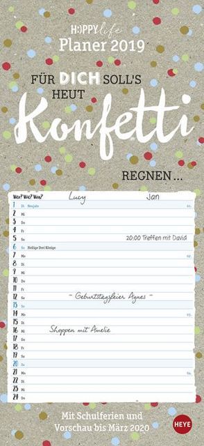 HAPPYlife Planer – Kalender 2019 von Heye