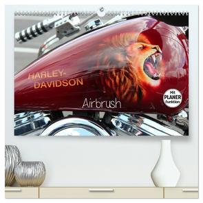 Harley Davidson – Airbrush (hochwertiger Premium Wandkalender 2024 DIN A2 quer), Kunstdruck in Hochglanz von Brix - Studio Brix,  Matthias